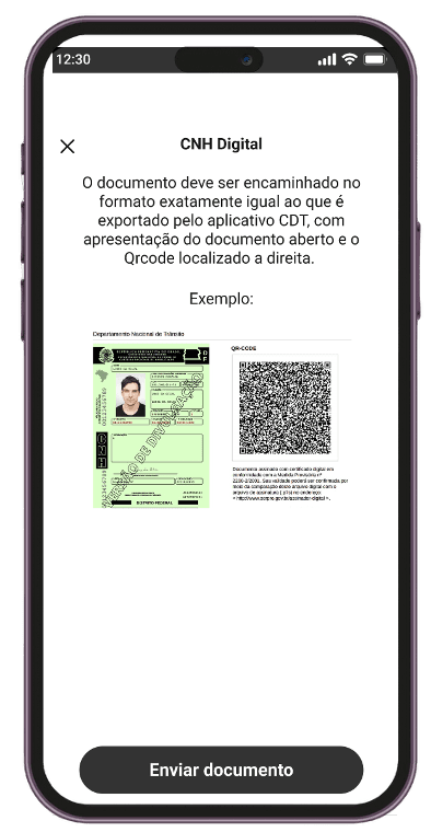 Envie seus documentos